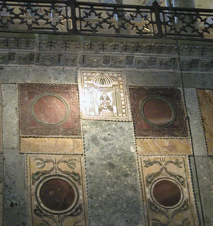 Revetment of the western nave wall of Hagia Sophia