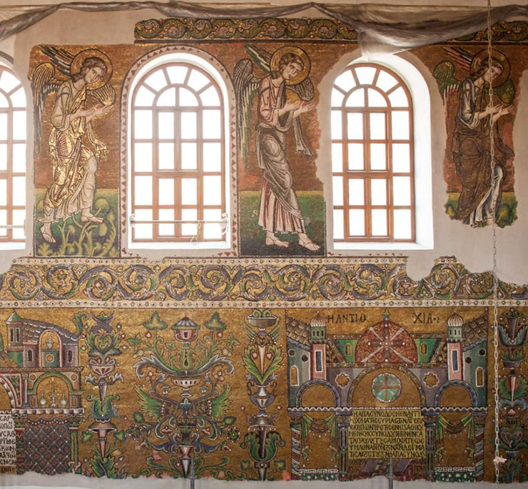 Mosaic angels in Bethlehem