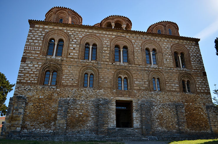 Facade of Byzantine church Parigoritissa in Arta