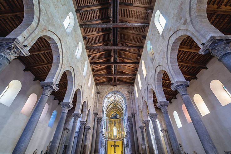 View of the cathedral of Cefalu