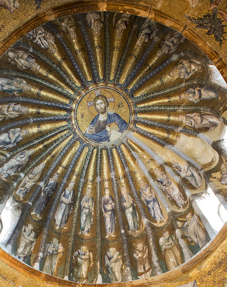 Christ Pantokrator in Dome of Byzantine Church