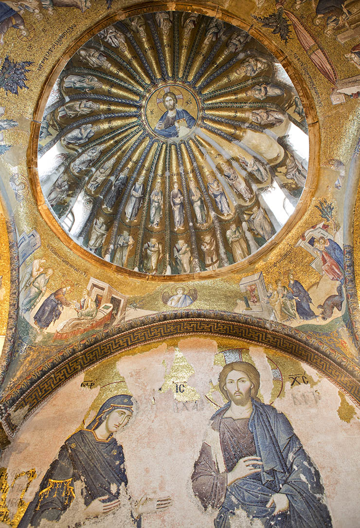 Byzantine Art - dome mosaics of the Chora Church