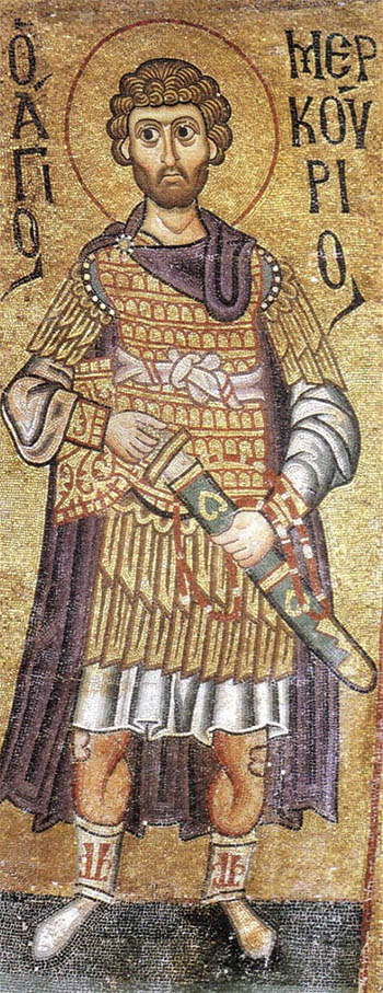 Military Saint Byzantine Mosaic