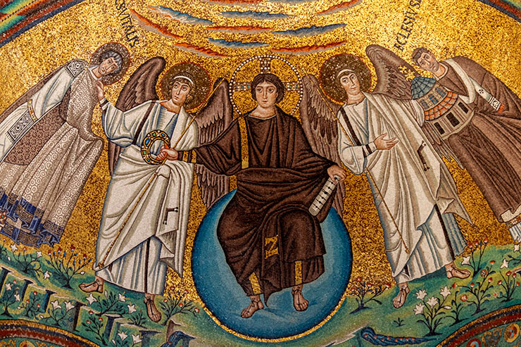 Christ with angels and saints in San Vitale