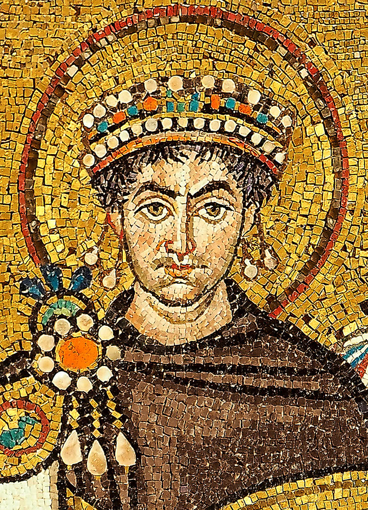 Justinian mosaic in San Vitale