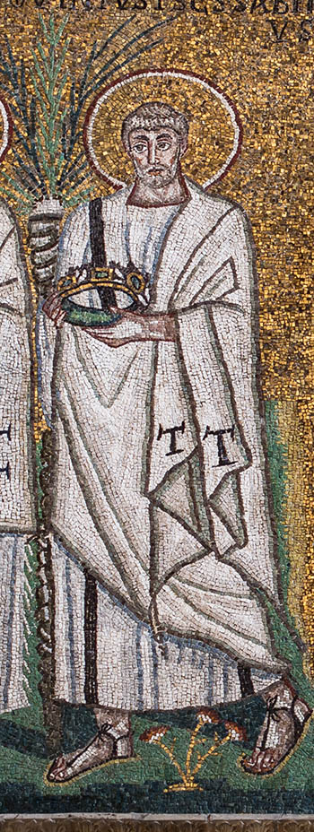 Byzantine saint mosaic