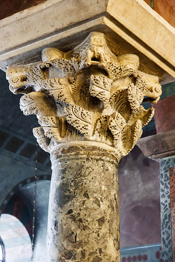 Byzantine Art - marble capital in Thessaloniki