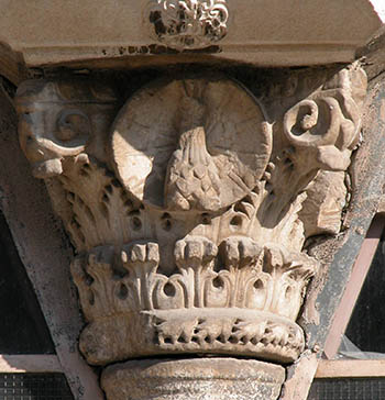 Byzantine Art - marble capital in Thessaloniki