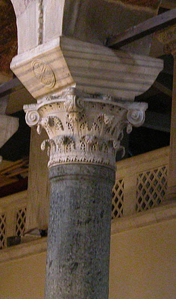 Byzantine Art - marble capital in Thessaloniki