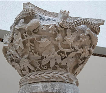 Byzantine Art - marble capital in Istanbul