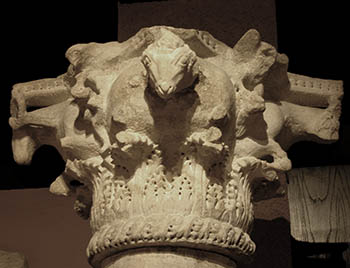 Byzantine Art - marble capital in Istanbul