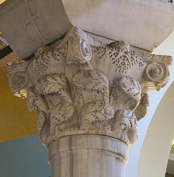 Byzantine Art - marble capital in Thessaloniki