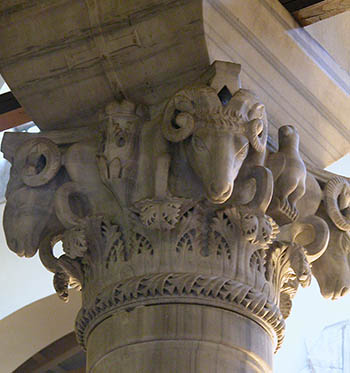 Byzantine Art - marble capital in Thessaloniki