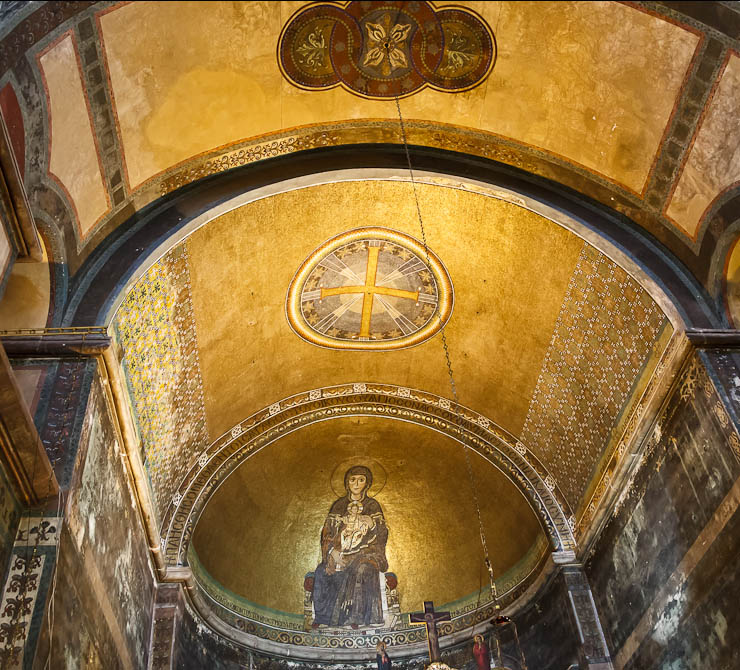 Virgin and Child Apse mosaic in Hagia Sophia