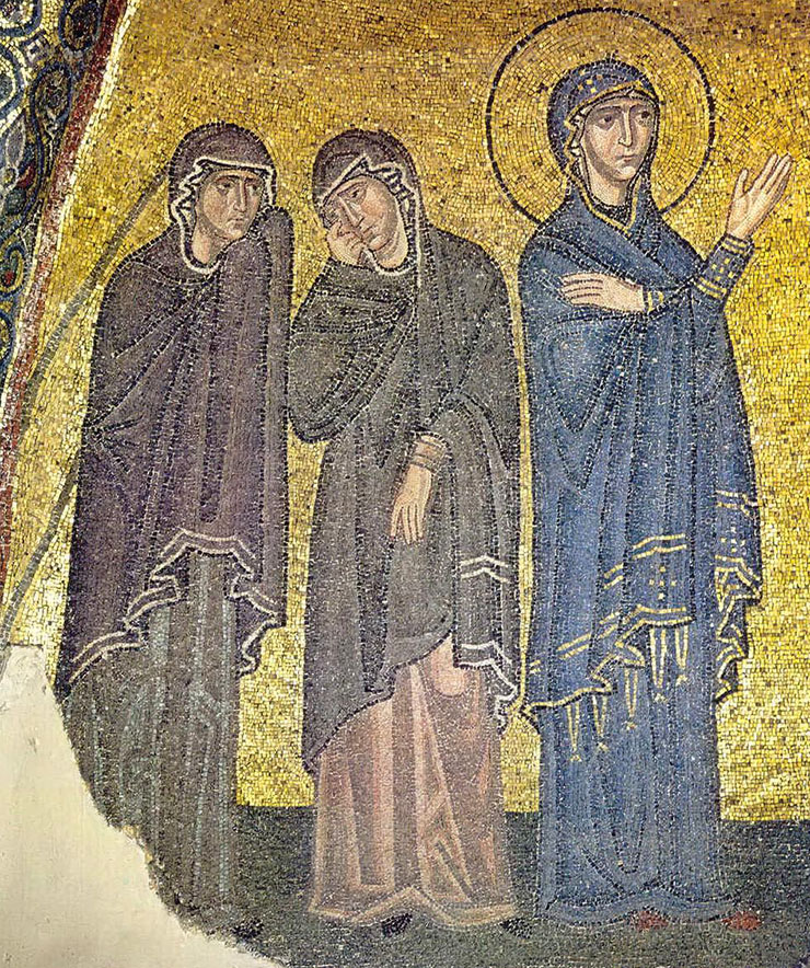 Byzantine Art - Mosaic of the Suffering of Mary