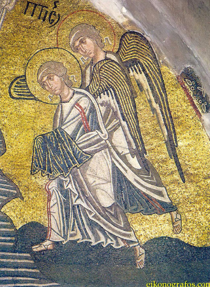Byzantine Angels at the Baptism of Christ