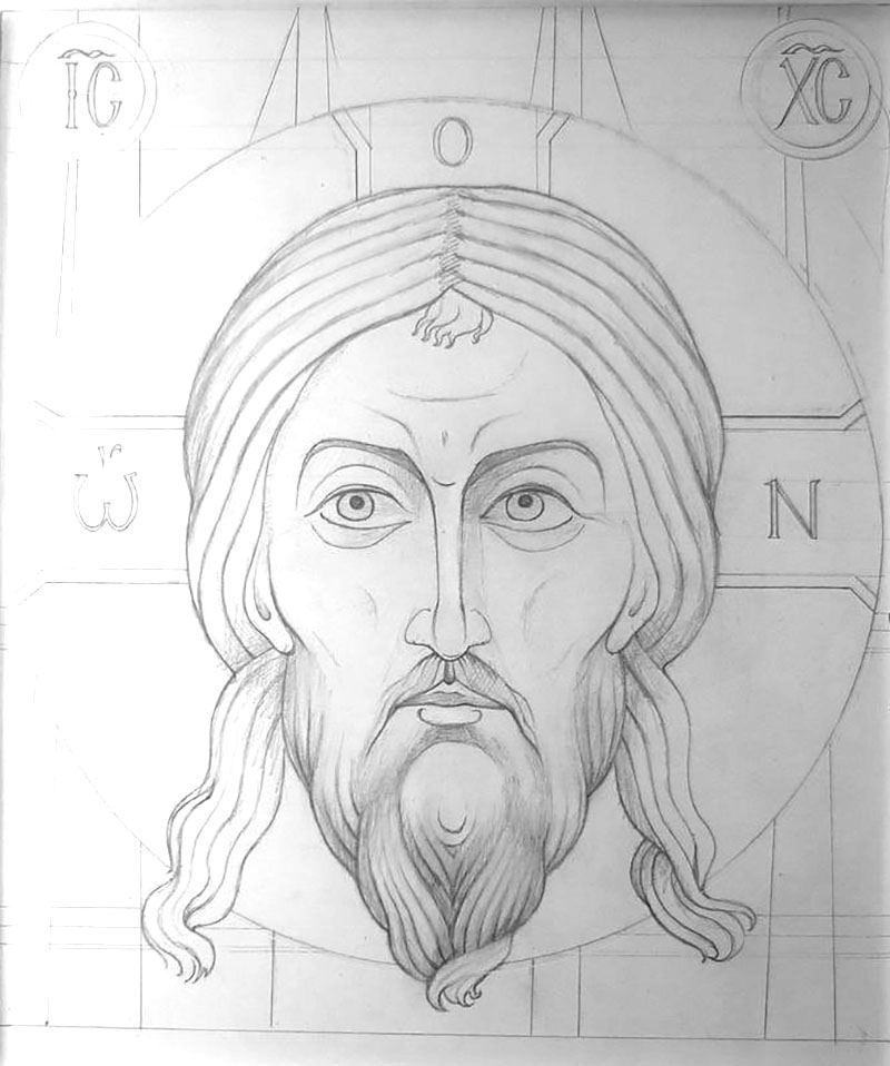 27 Drawings for your own icon of Christ - Hagia Sophia History