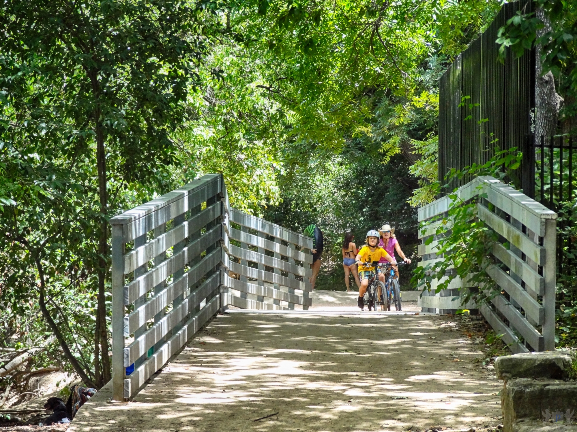 Kids Biking on Austin Hike and Bike Trail