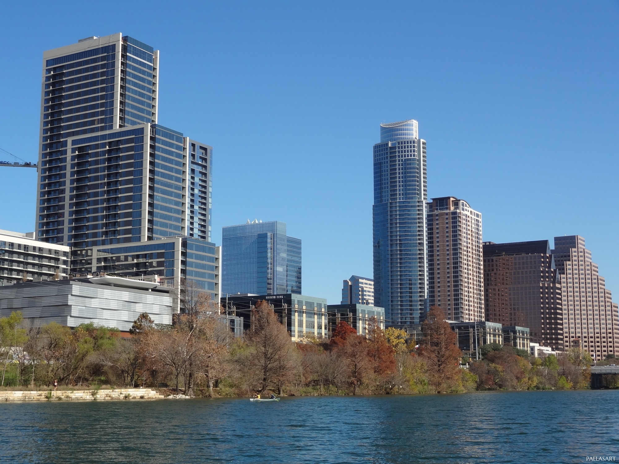 Buildings on North Shore of Austin's Lady Bird Lake