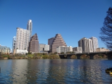 Austin Downtown Skyline over Lady Bird Lake