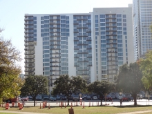 AMLI on 2nd view from Repblic Square Park  in Austin, Texas