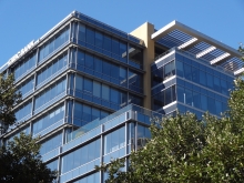 Close up of IBC Bank Building on West 5th Austin, Texas