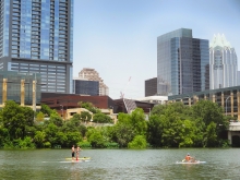 Austin City Hall and Lady Bird Lake