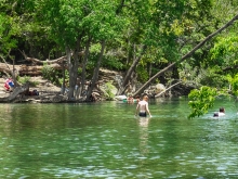 Wading in Barton Creek