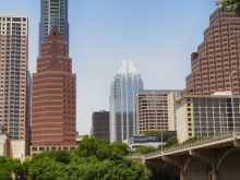 Paddleboarders on Lady Bird Lake