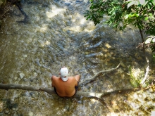 Man Sitting in Barton Creek