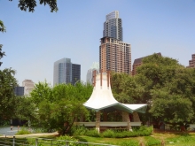 Auditorium Shores Gazebo looking towards Downtown Austin