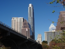 East Side of Austin's Congess Ave. Bridge Looking Downtown
