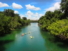 Kayakers on Barton Creek