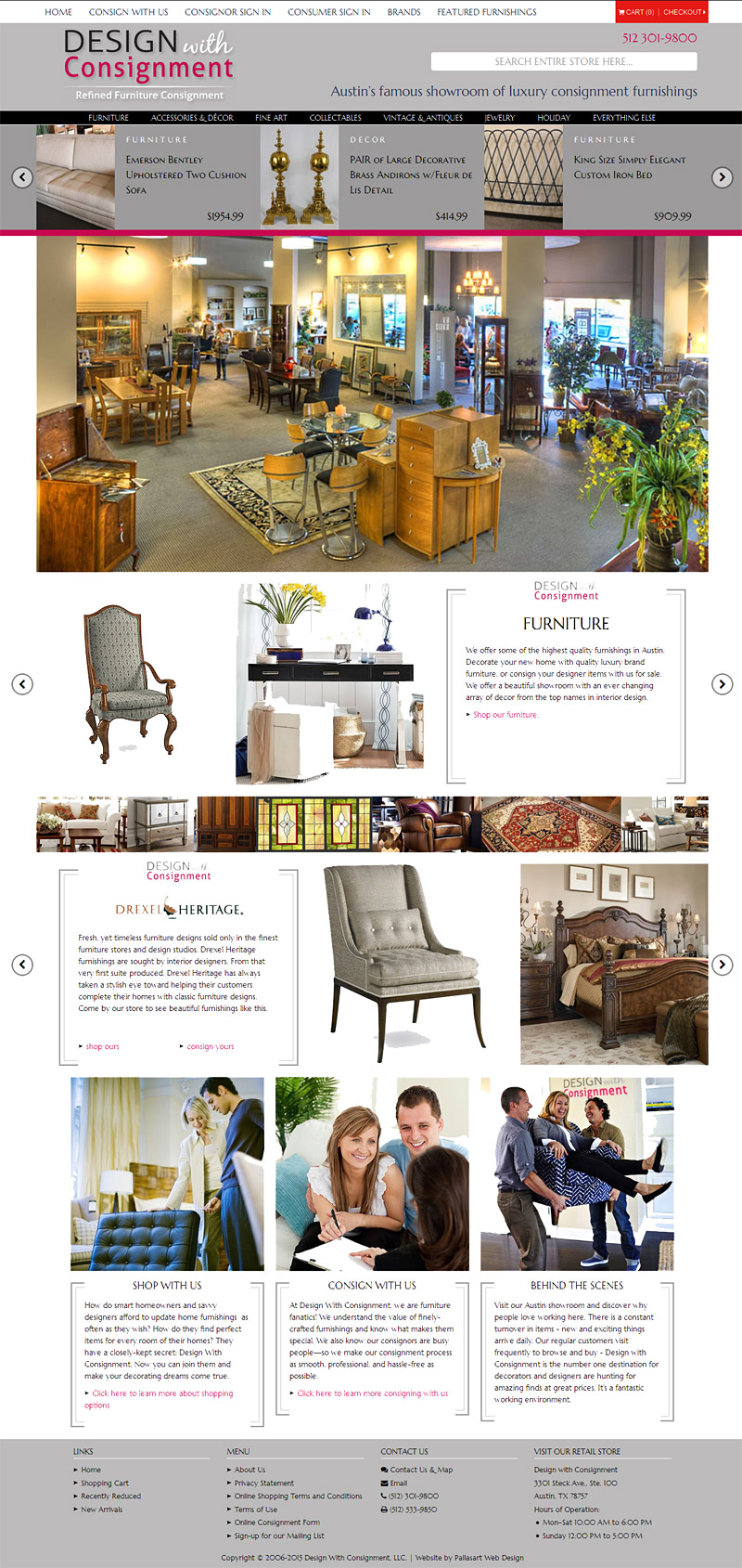 New Website for Austin's Design With Consignment Showroom