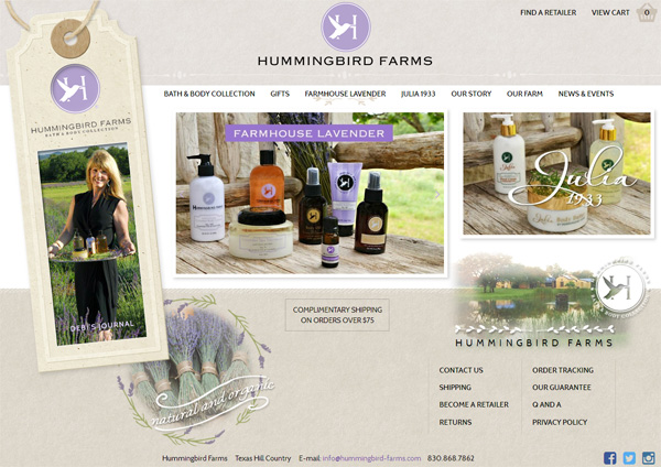 Hummingbird Farms Website