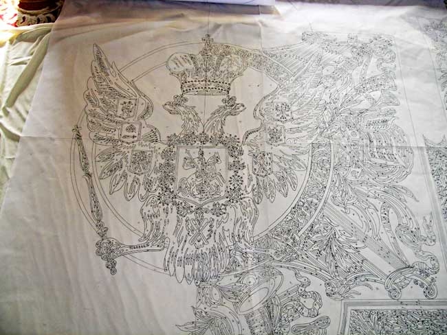 Drawing of the Romanov Rug