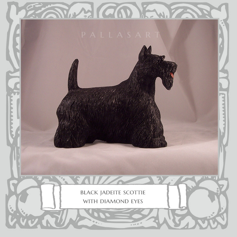 black jaeite scottie with diamond eyes