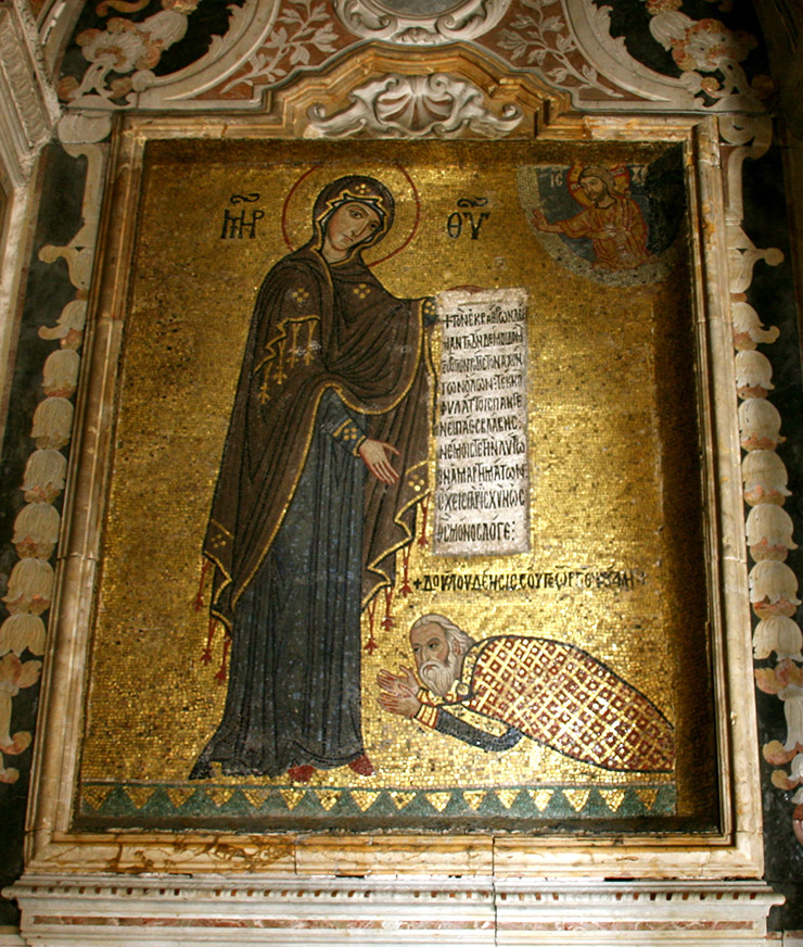 Mary the Theotokos Byzantine mosaic