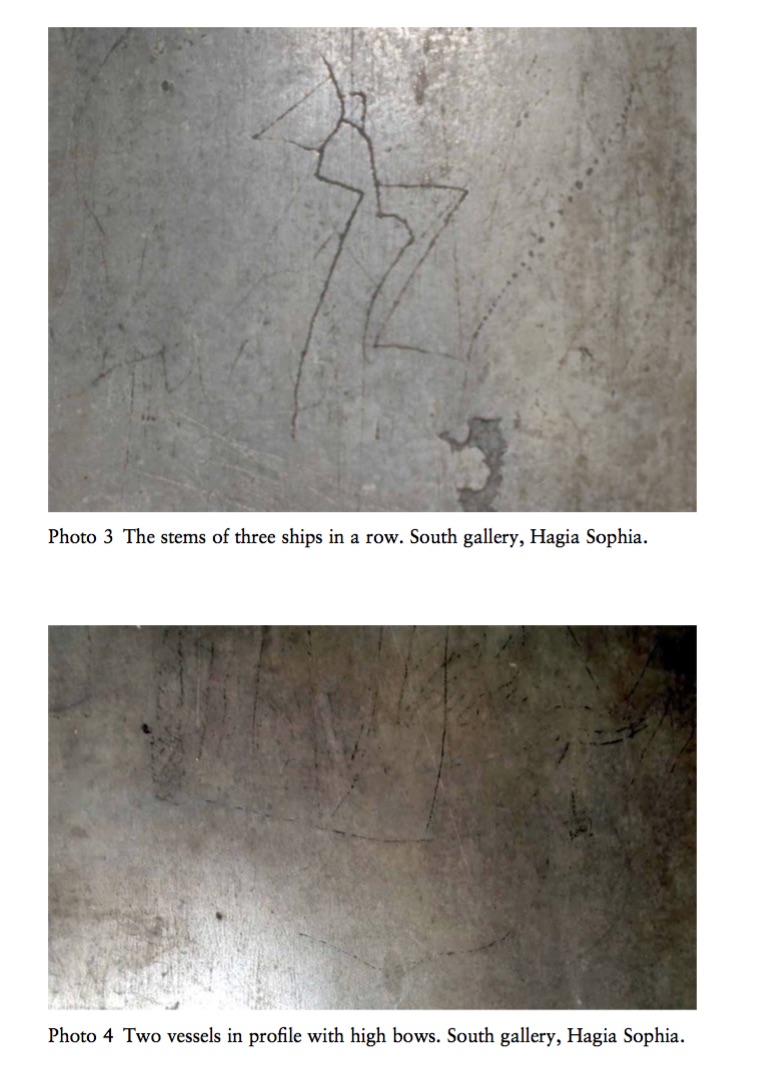 Pictures of Viking Graffiti in Hagia Sophia