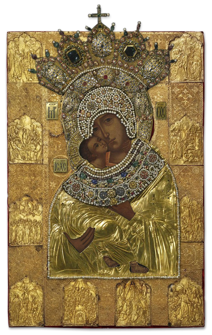 The Virgin of Vladimir - restored with covers