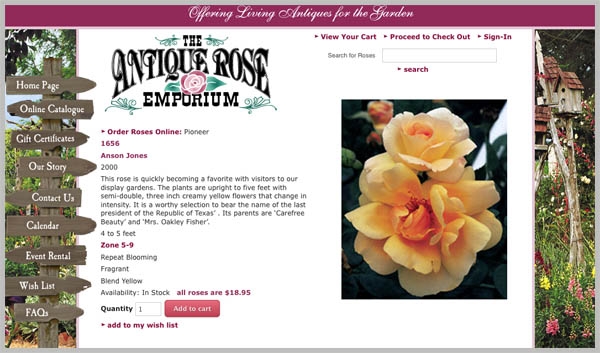 Antique Rose Emporium Screen Shot