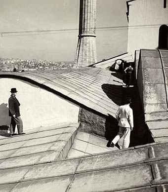 working on the dome hagia sophia