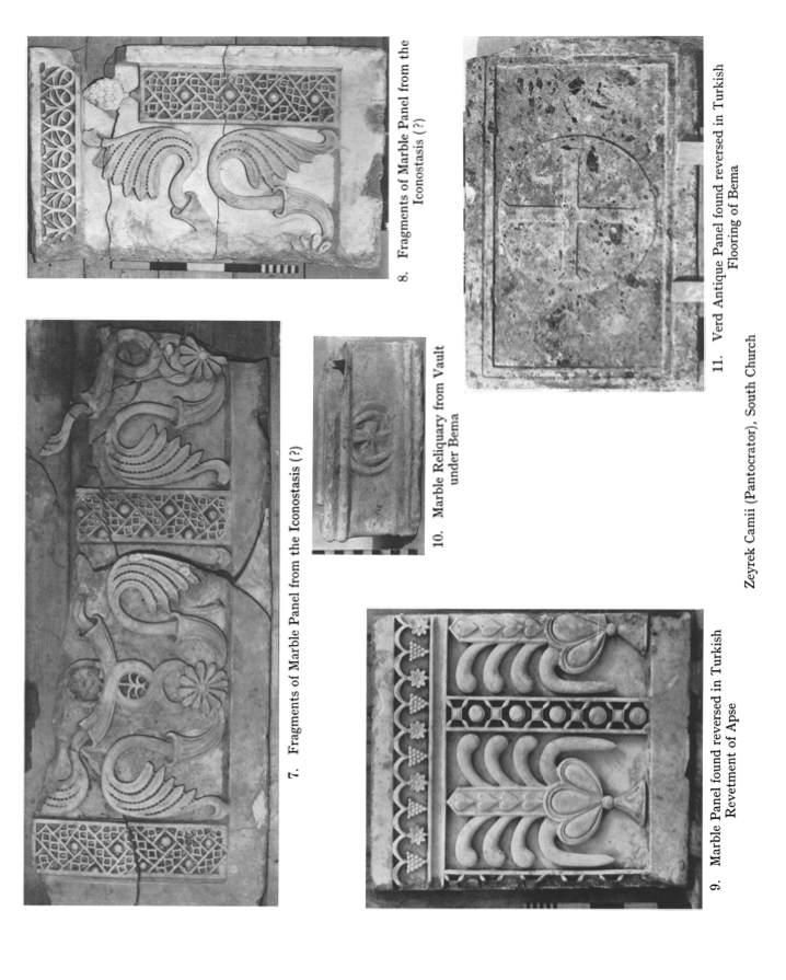 Marble carvings from the Pantokrator Zeyrek